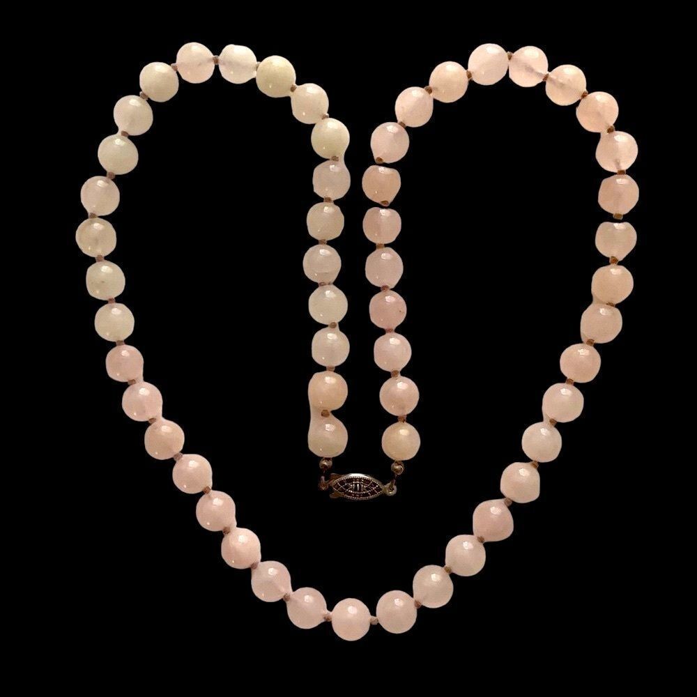 Vintage Austrian Rose Quartz Necklace
